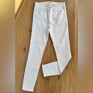 FRAME Le Skinny de Jeanne Crop White Jeans Women’s Size 27 Stretch Skinny